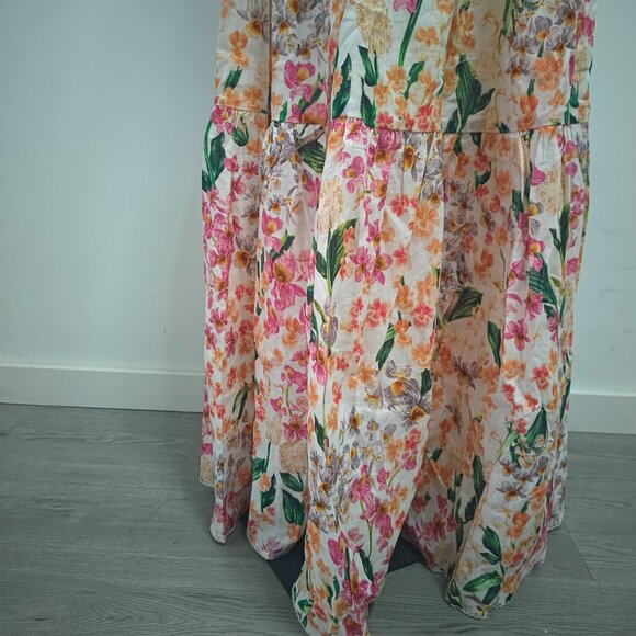 Agua By Agua Bendita lima jardiniera' floral-print linen maxi dress - Picture 11 of 15
